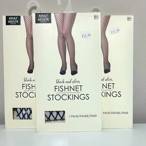 Black and‎ Silver Fishnet Stockings